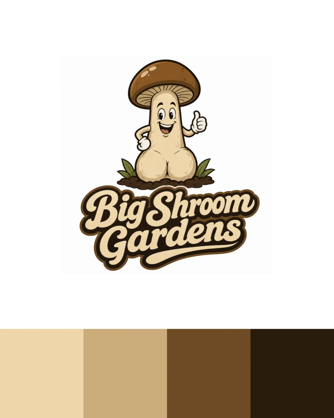 Big Shroom Gardens Agriculture Logo logo