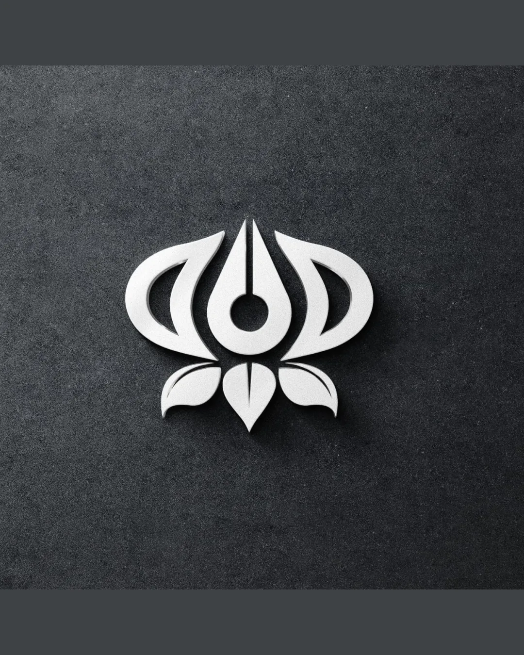 Minimalist Geometric Lotus Flower Logo logo
