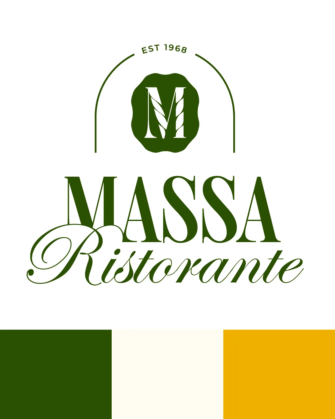 Est 1968 Massa Restaurant Logo logo