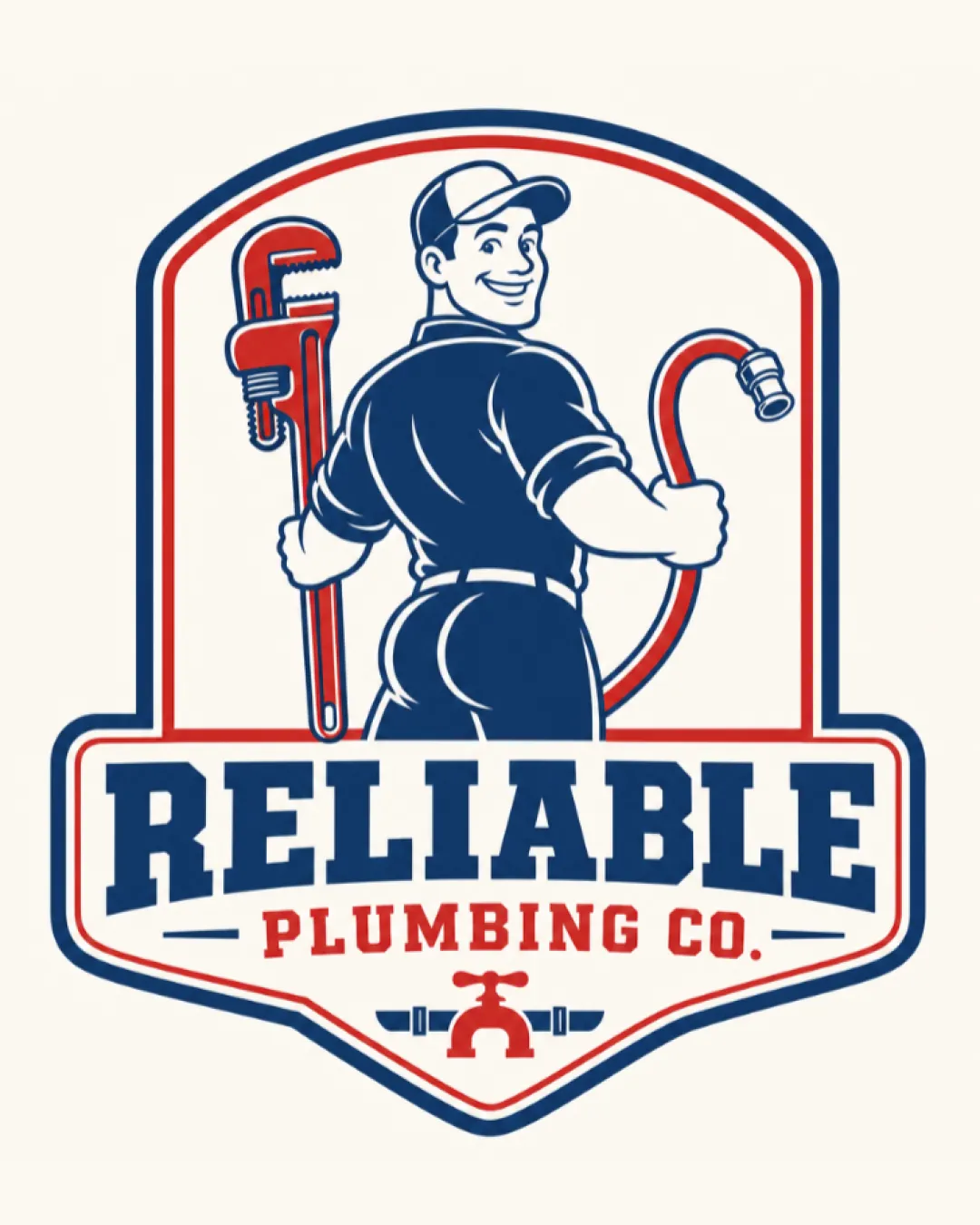 Reliable Plumbing Co Home Logo logo