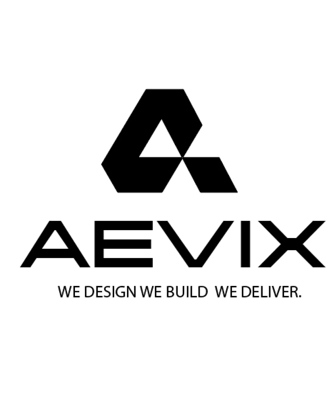 AEVIX WE DESIGN WE BUILD WE DELIVER. logo review