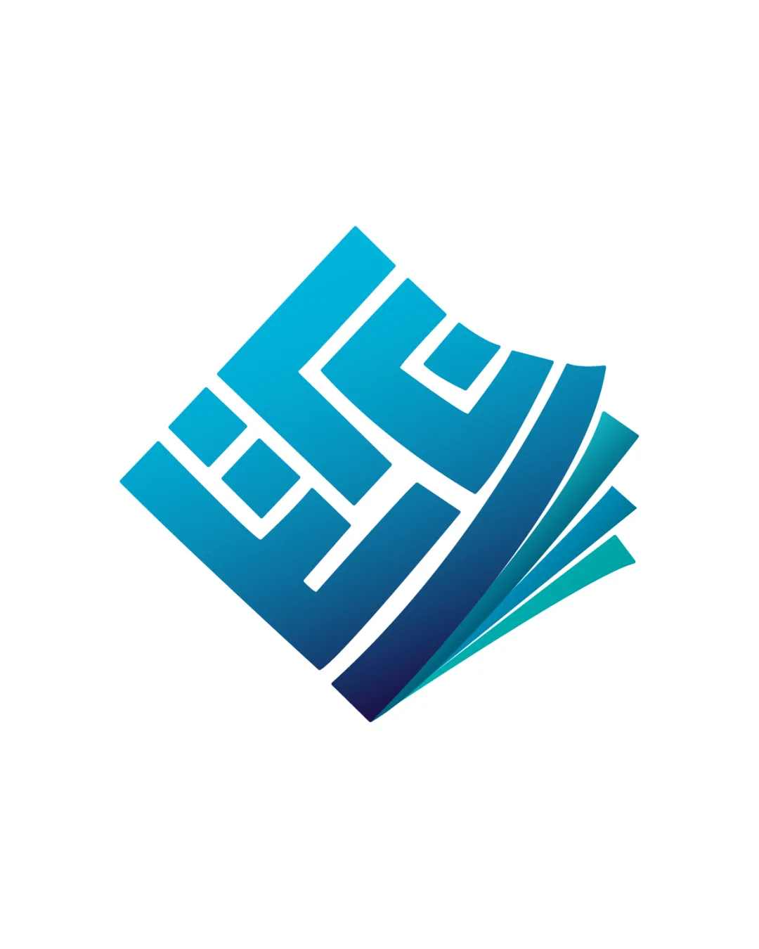 Minimalist Geometric Abstract Book Logo logo