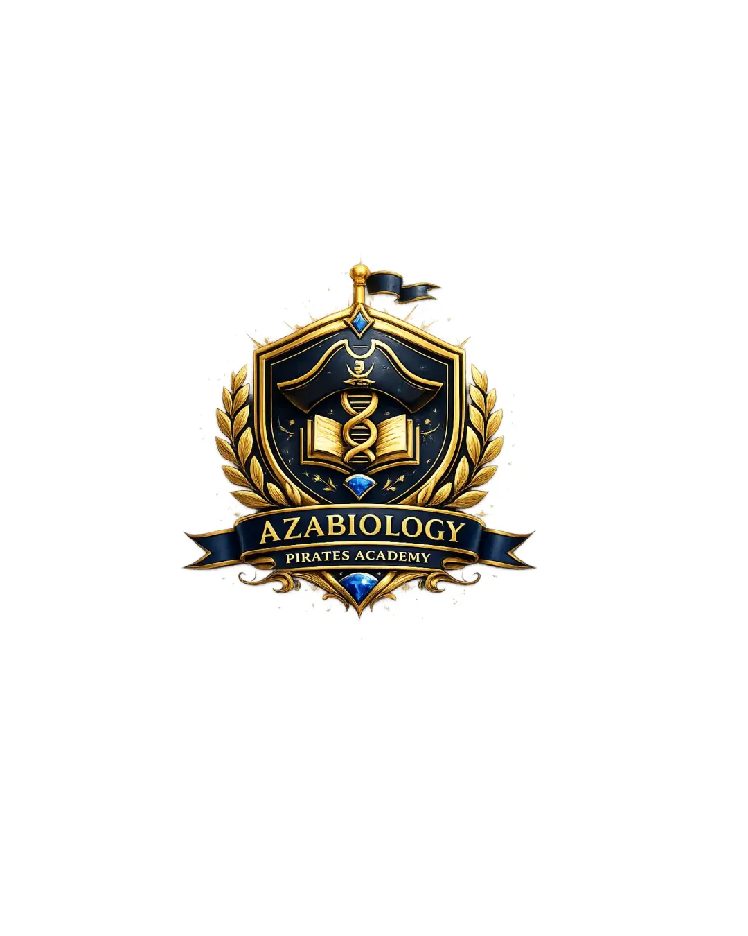 Azabiology Pirates Academy Education Logo logo