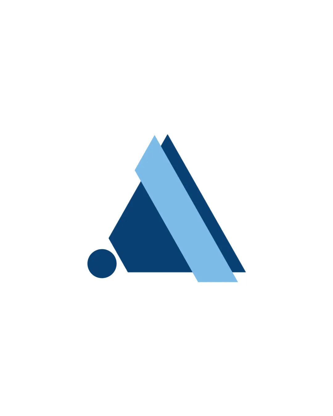 stylized 'A' with circle dot logo review
