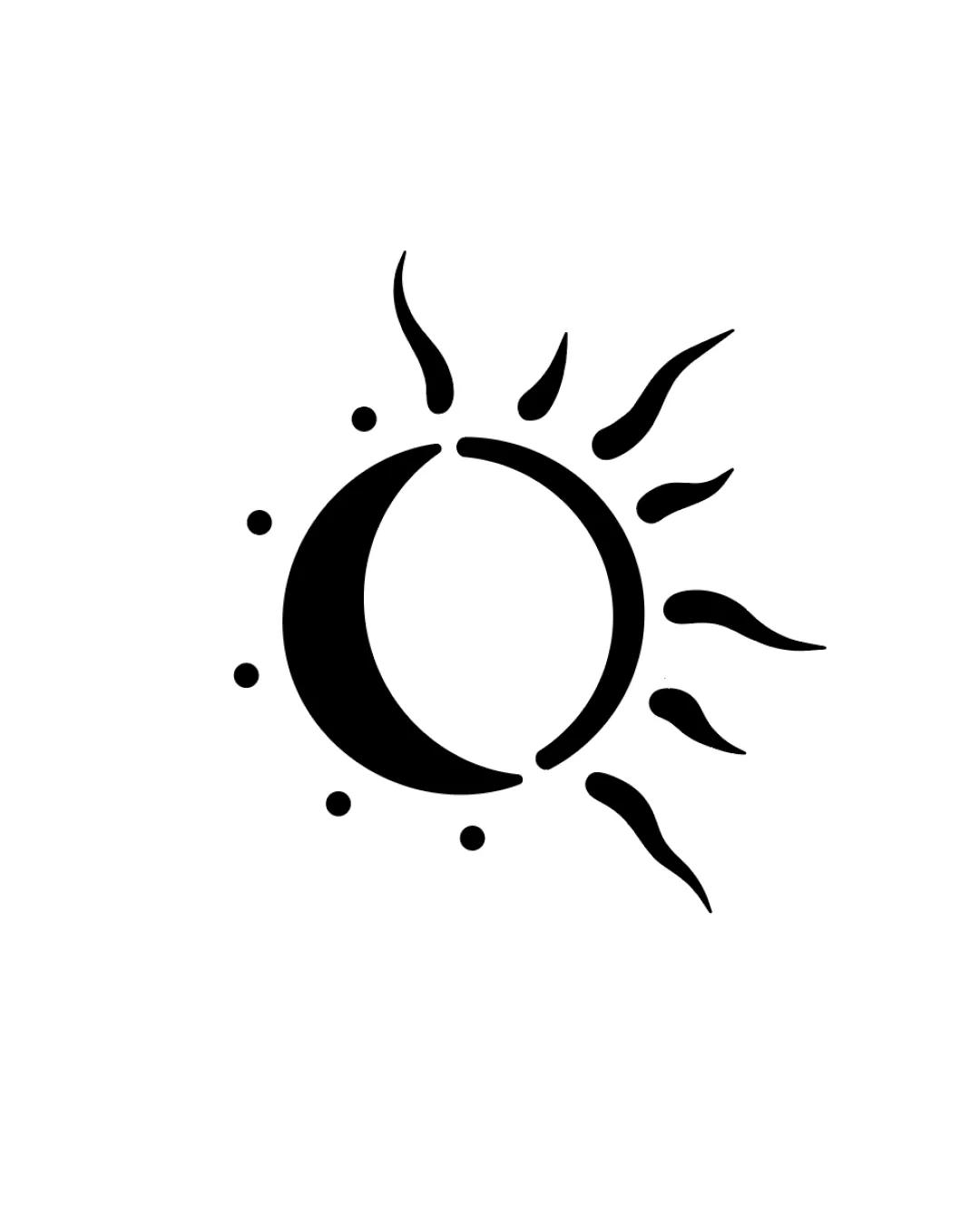Minimal Organic Sun Moon Logo logo
