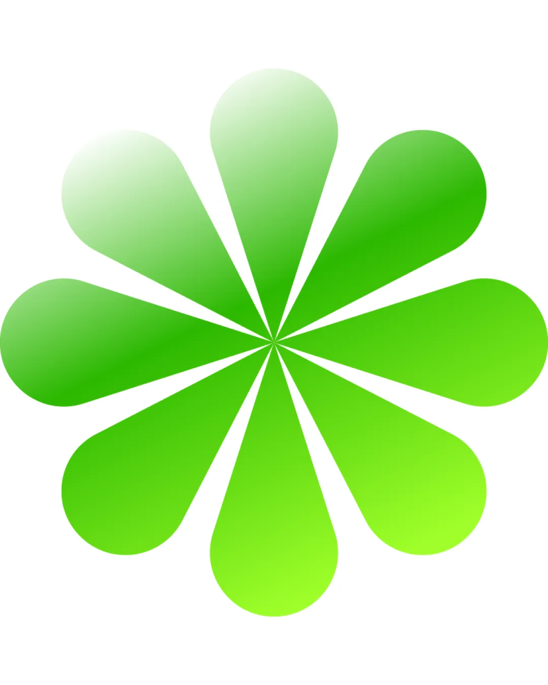 eight-petaled abstract flower or asterisk-like bur.. logo review
