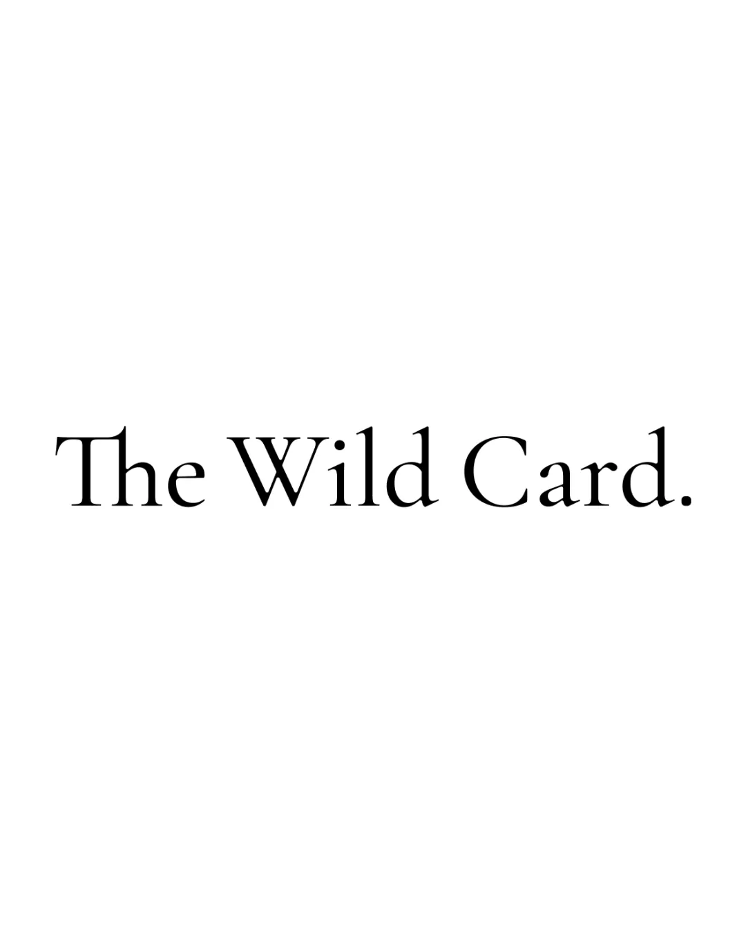 The Wild Card. logo review
