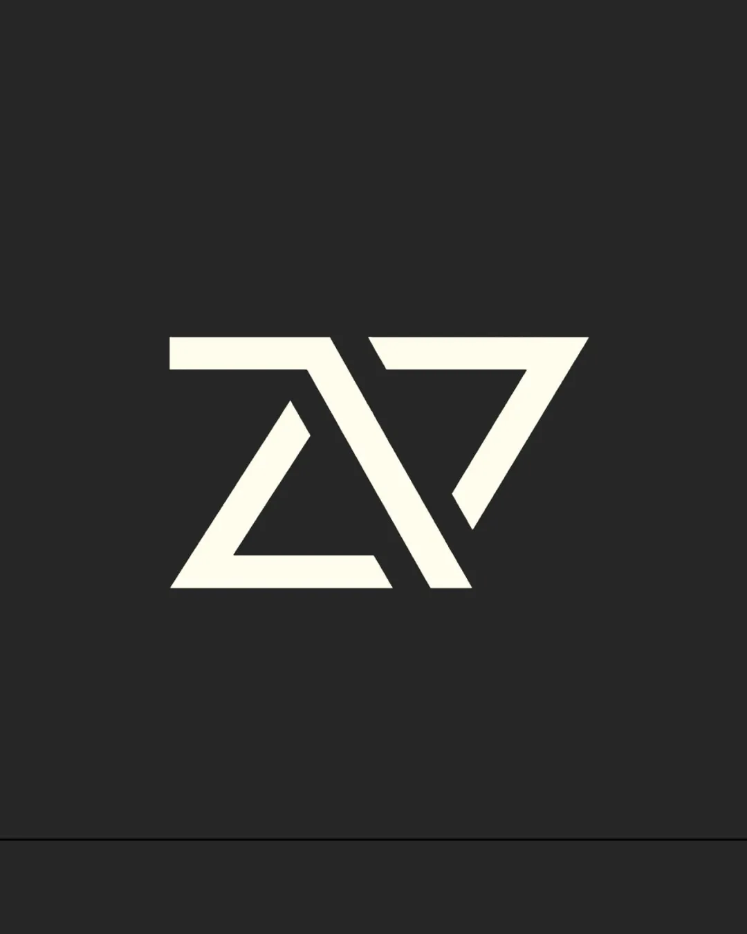 Minimalist Geometric Zv Monogram Logo logo