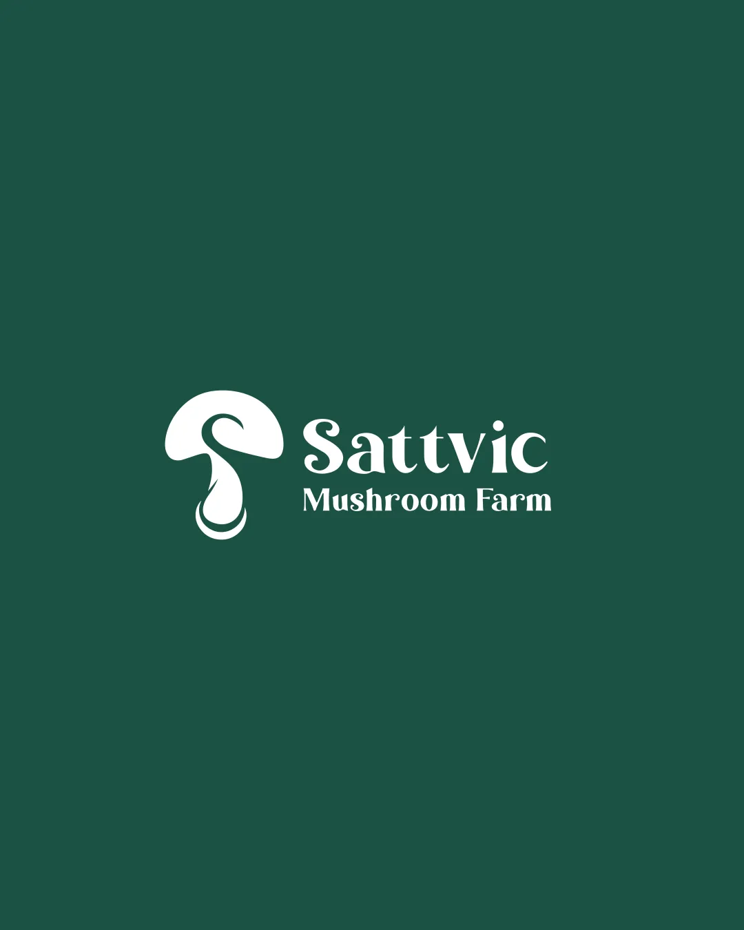 Sattvic Mushroom Farm Food Logo logo