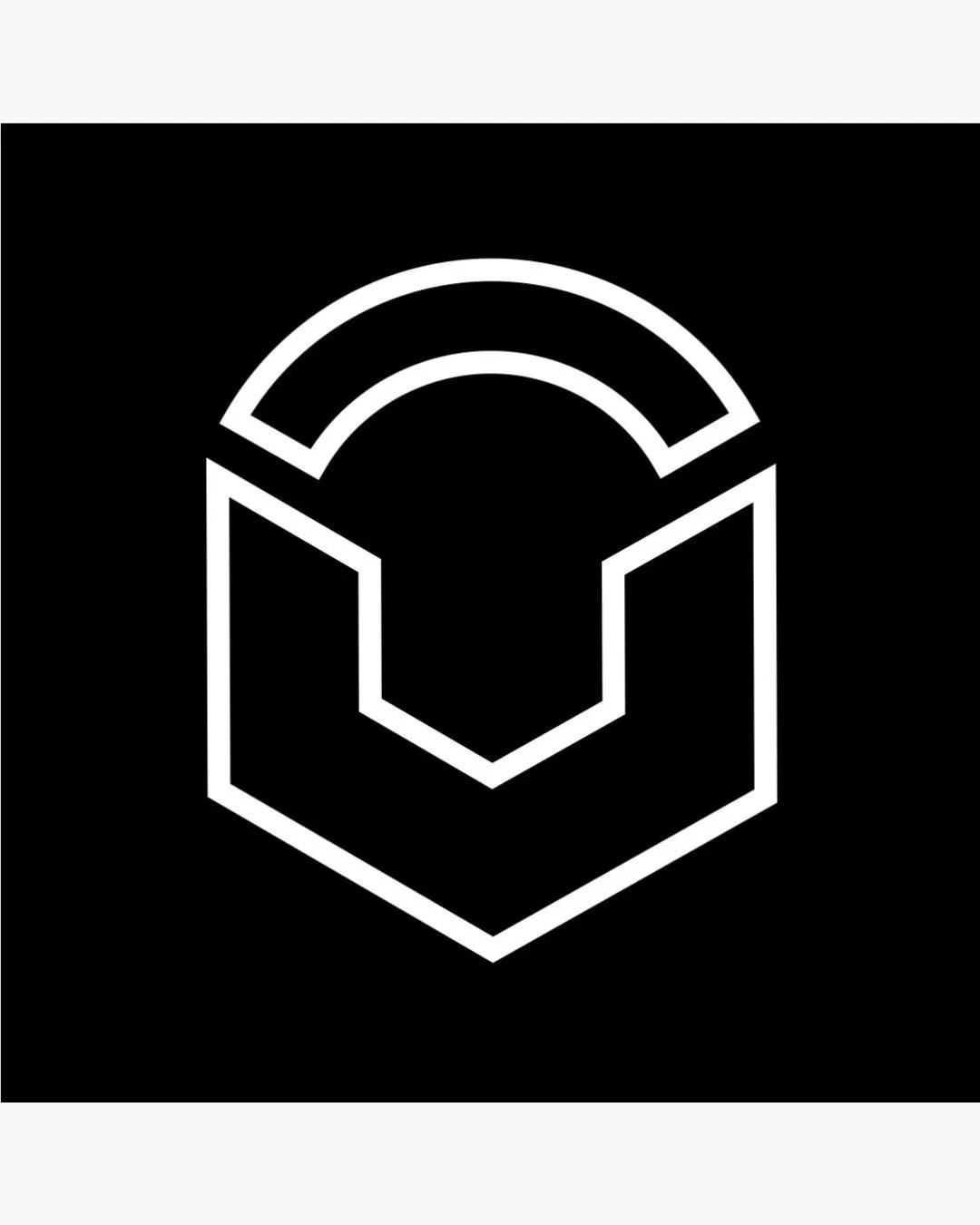 Minimal Geometric Enclosing Arc Logo logo