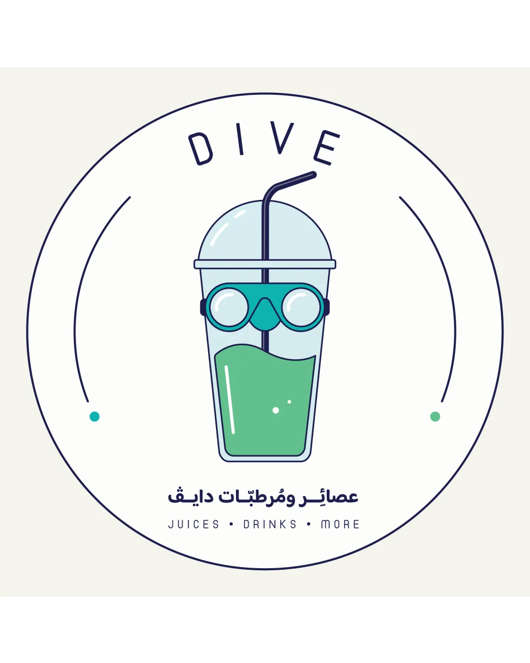 Dive Juices Drinks Modern Logo logo