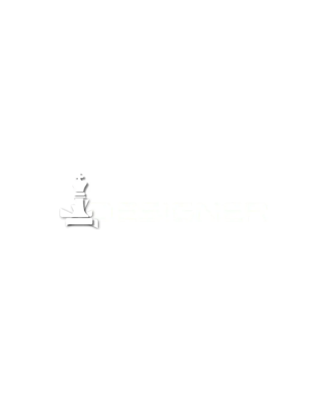 Minimal Embossed Chess King Logo logo