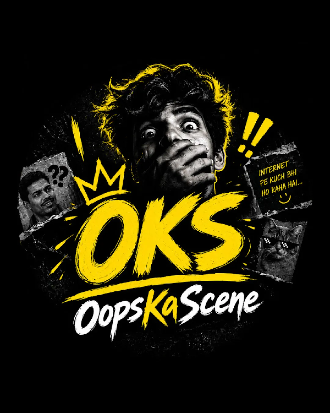OKS Oops Ka Scene INTERNET PE KUCH BHI HO RAHA HAI.. logo review