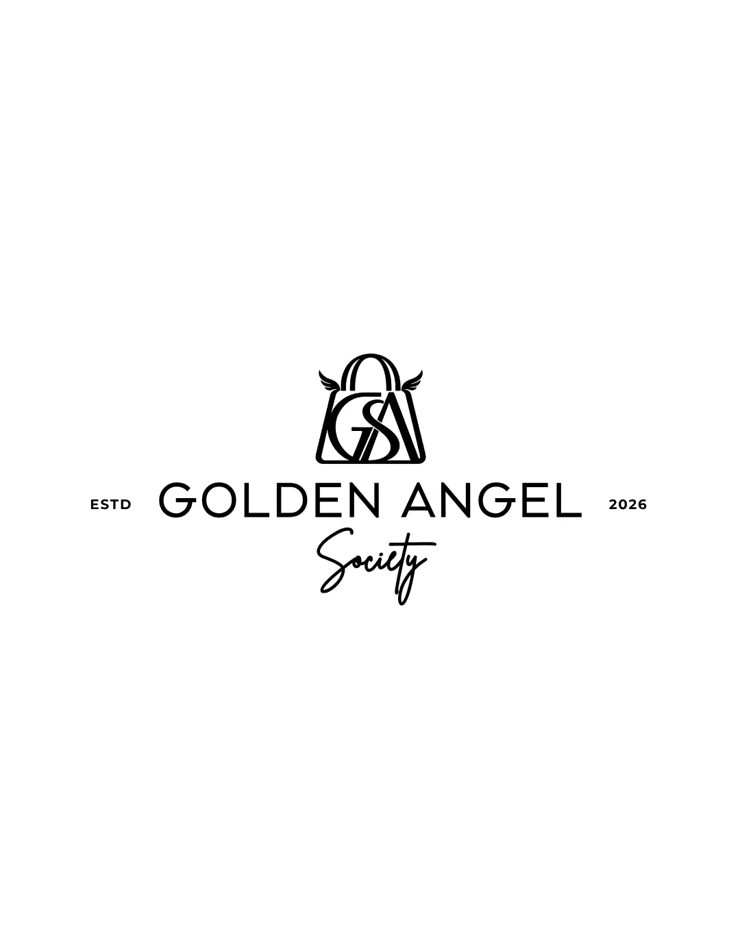 Estd Golden Angel Luxury Logo logo