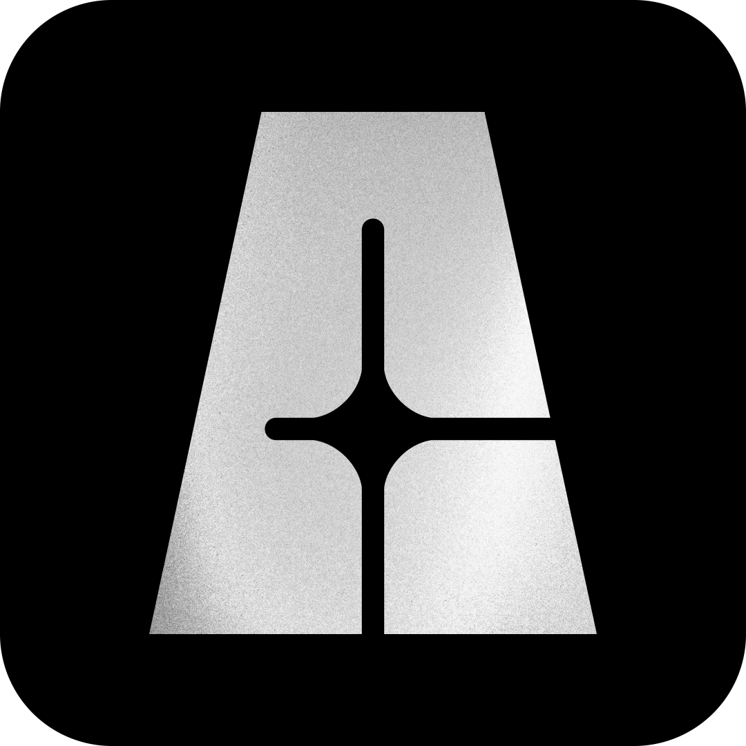 Futuristic Metallic Central Cross Logo logo