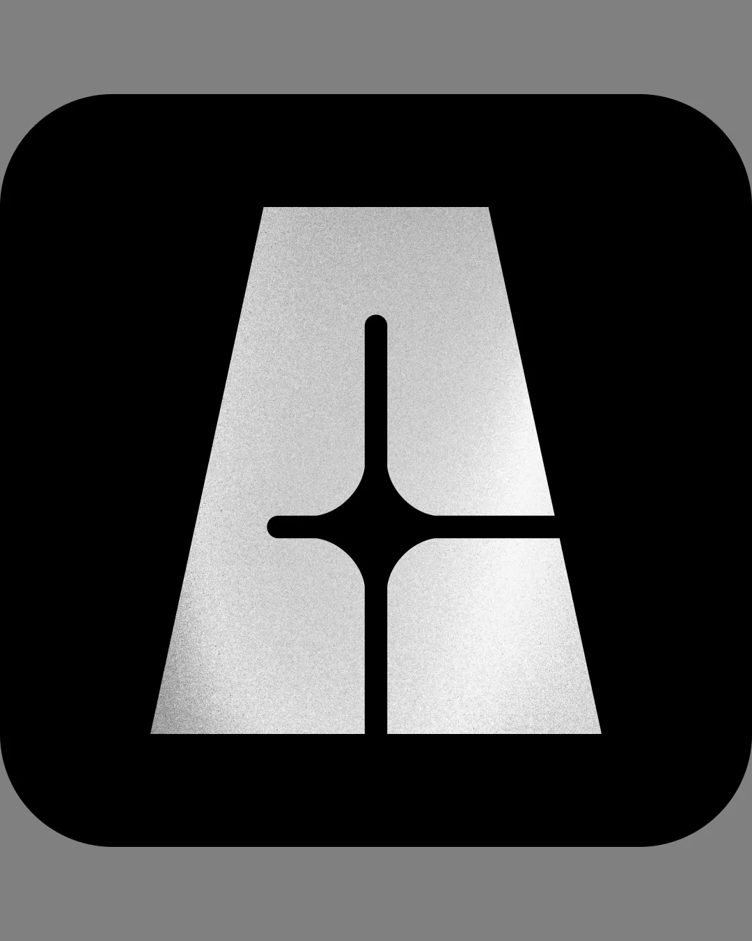 Futuristic Metallic Central Cross Logo logo