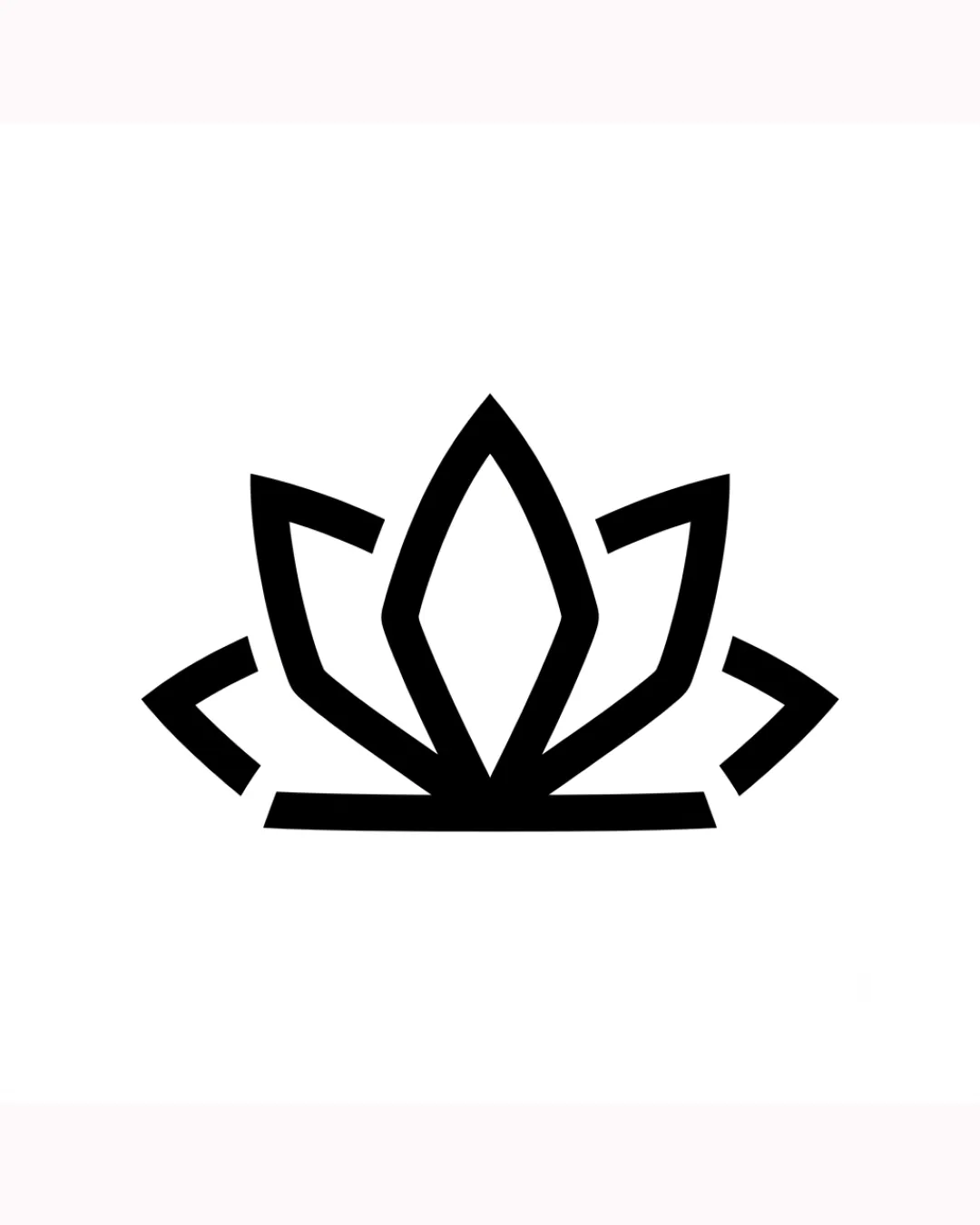 Minimal Geometric Abstract Lotus Logo logo