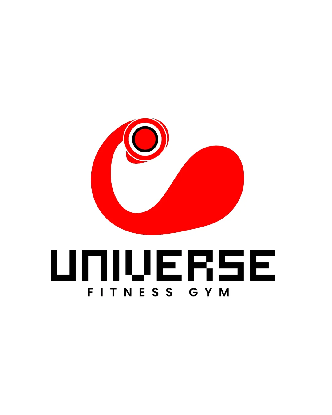 Universe Fitness Gym Modern Logo logo