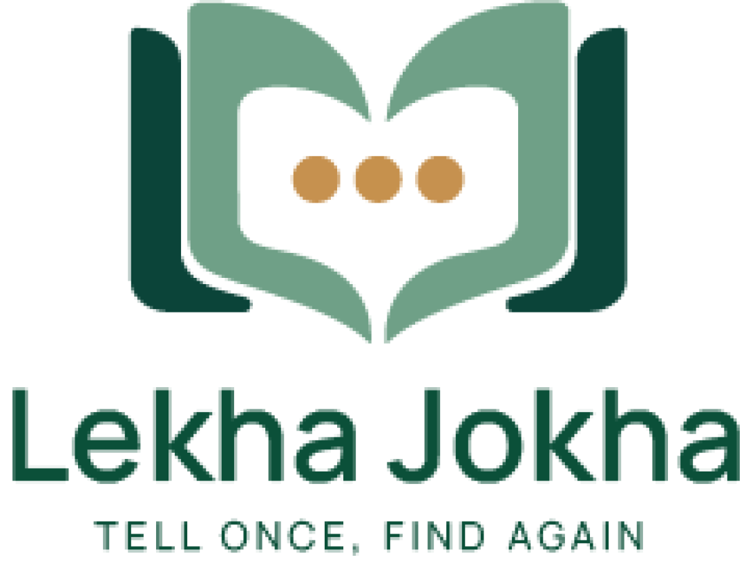 Lekha Jokha TELL ONCE, FIND AGAIN logo