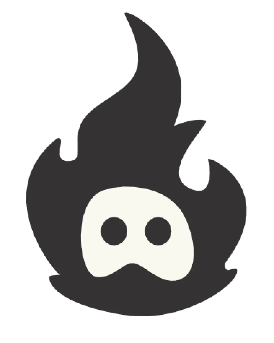 Flat Mascot Flame Face Logo logo