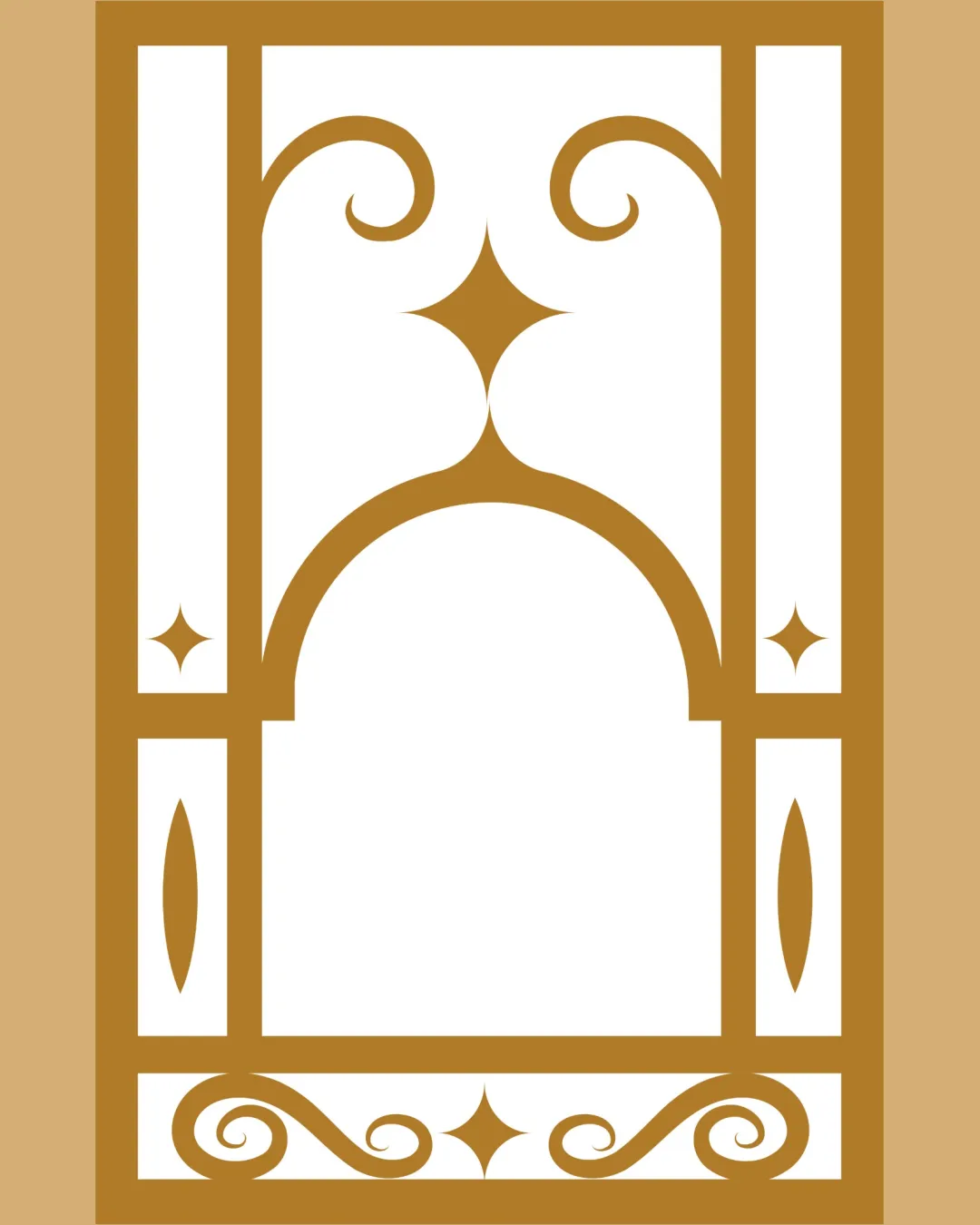 Ornamental Geometric Rectilinear Frame Logo logo