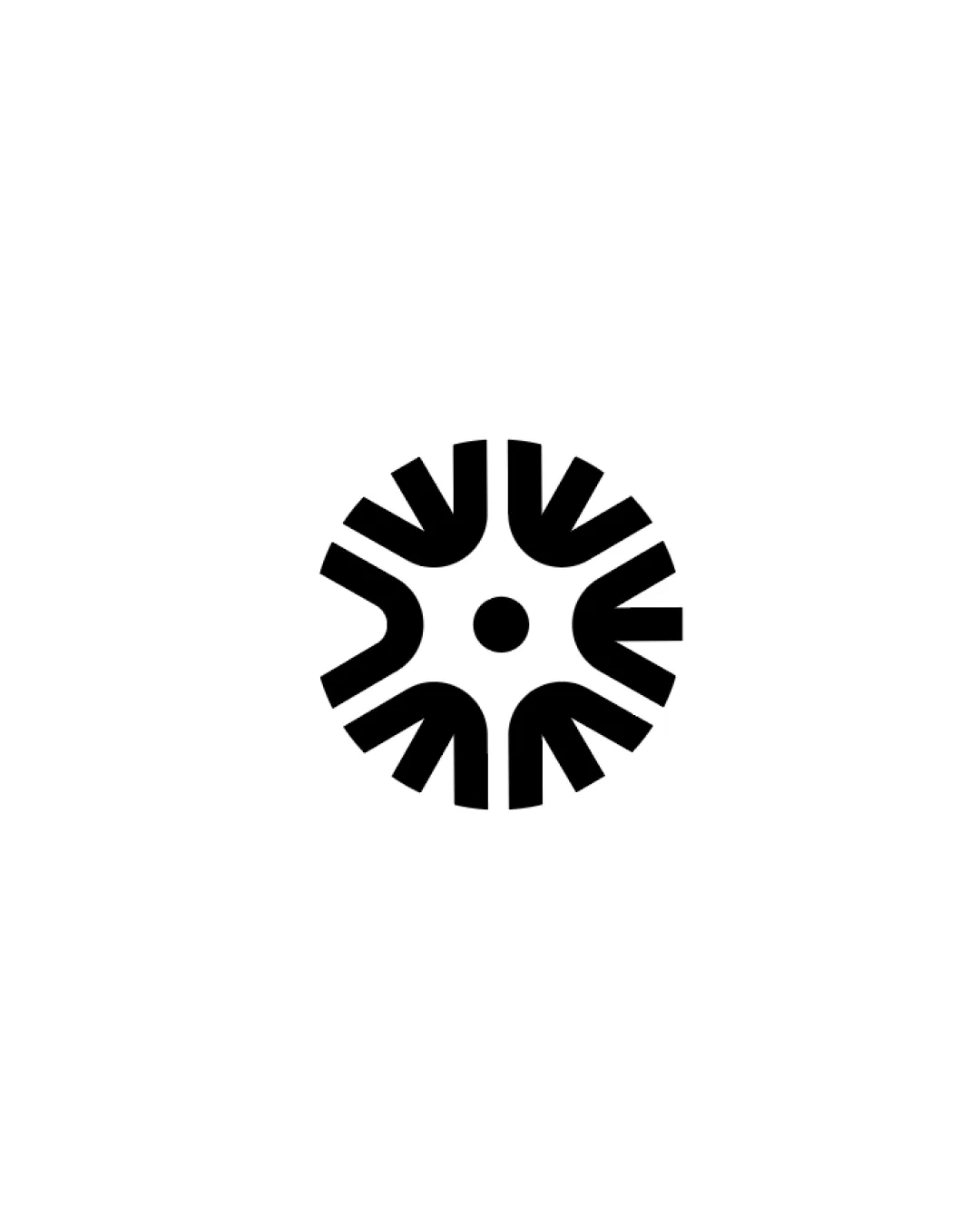 Modern Geometric Circular Outward Logo logo