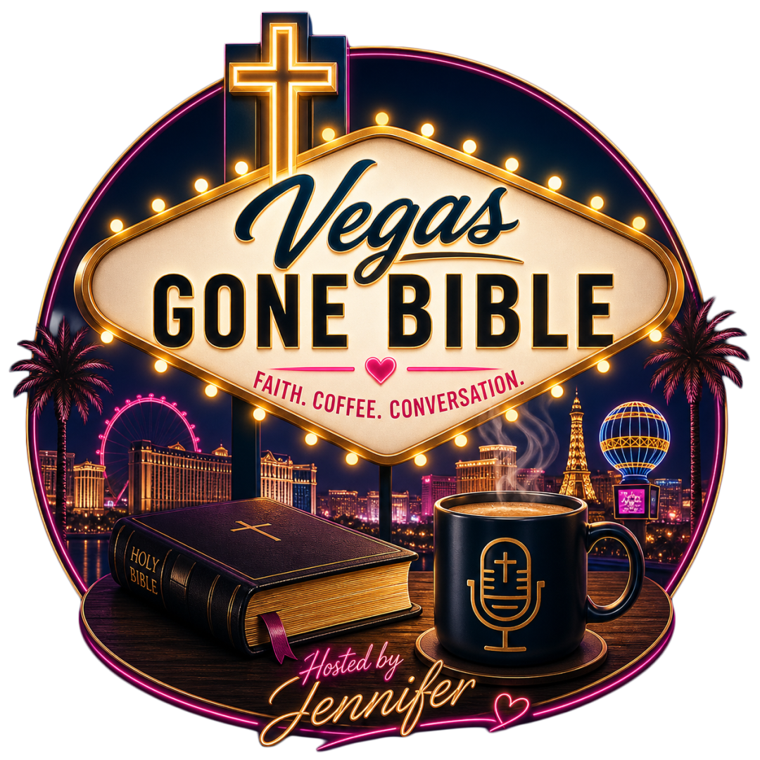 Vegas Gone Bible FAITH. COFFEE. CONVERSATION. Holy Bible Hosted… logo