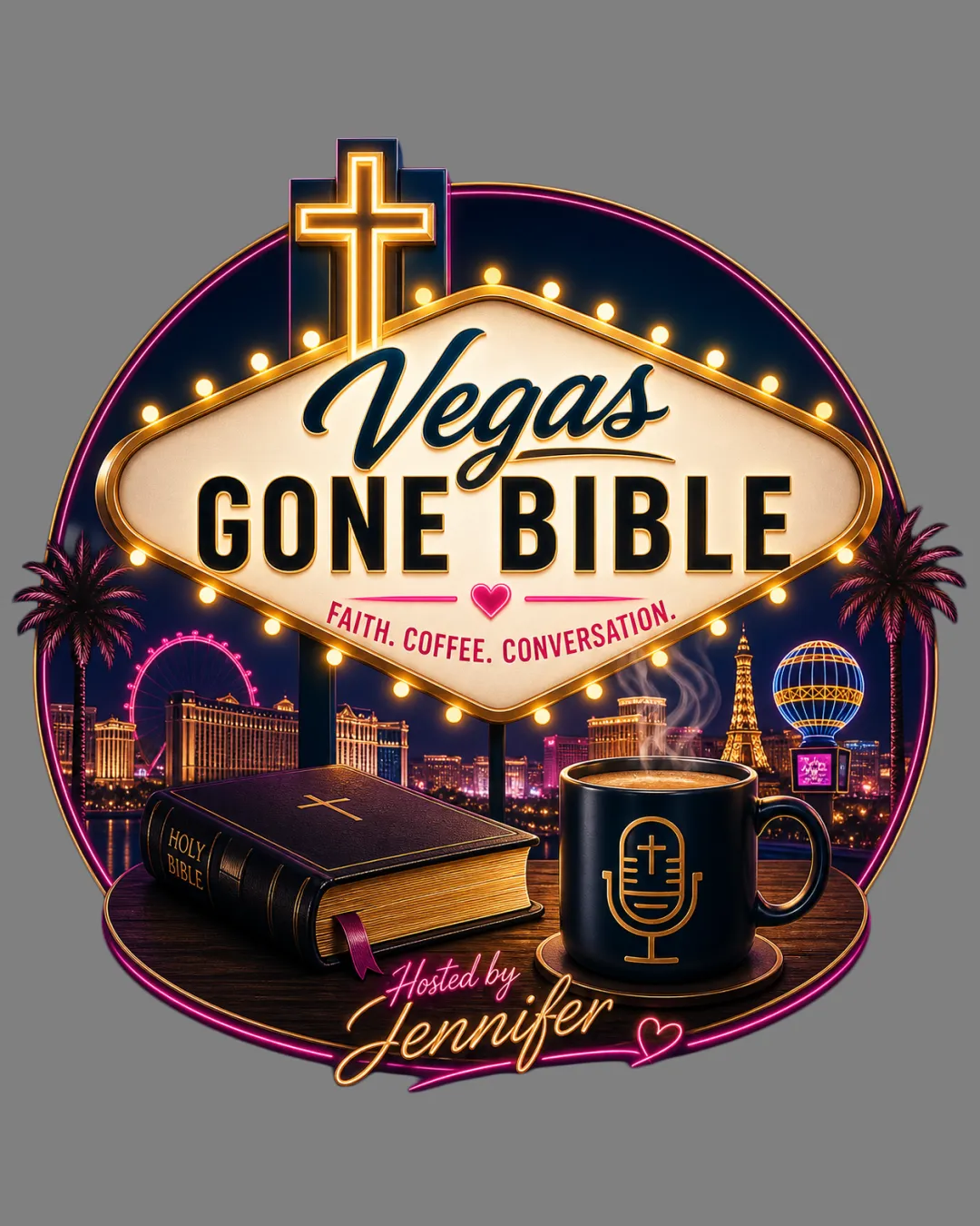 Vegas Gone Bible Podcasting Logo logo