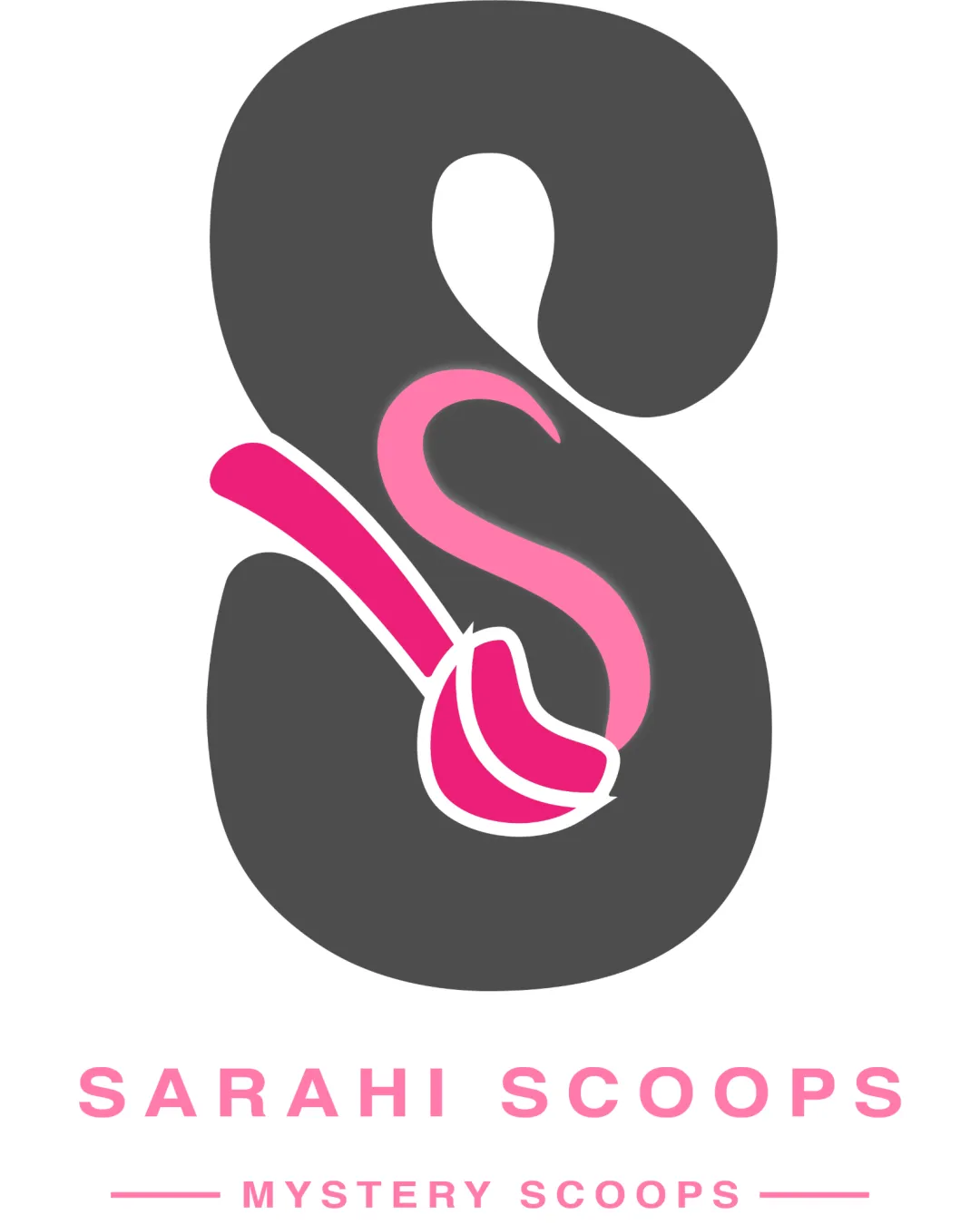 Sarahi Scoops Mystery Food Logo logo