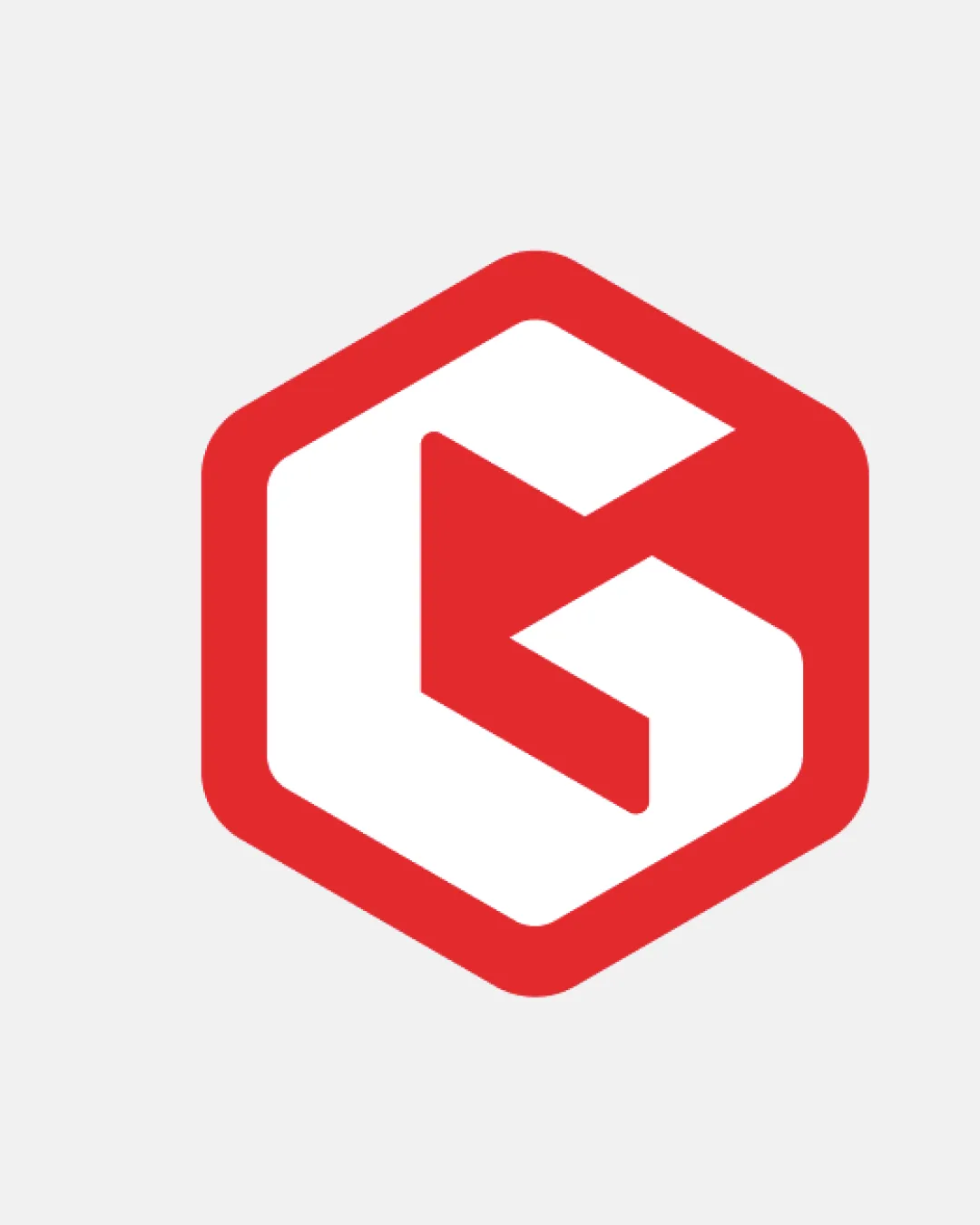 Geometric Modern Bold Red Logo logo