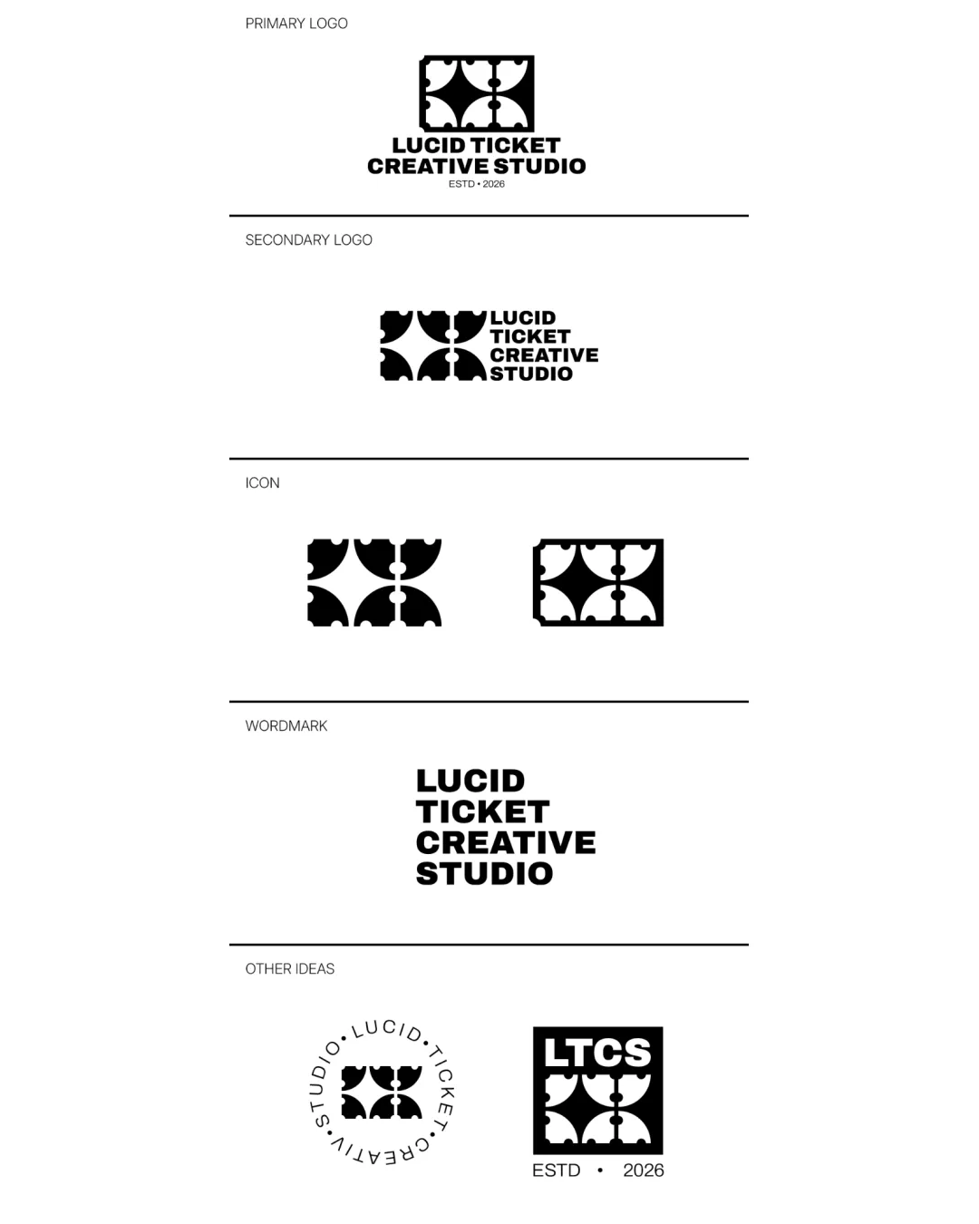 Lucid Ticket Creative Studio Logo logo