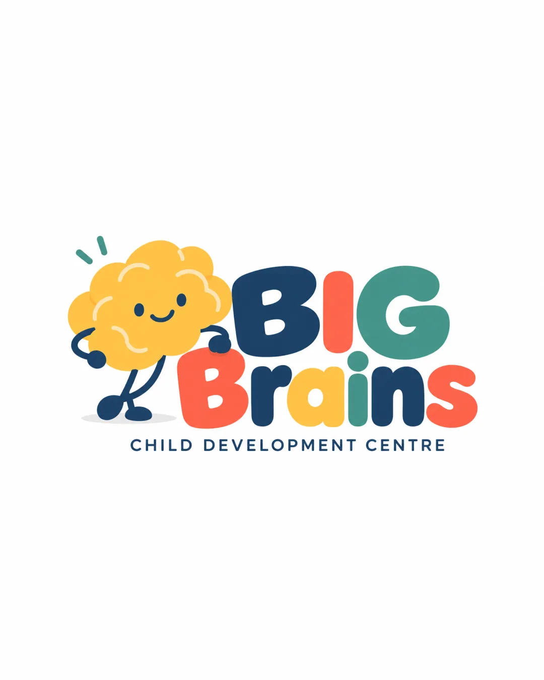 Big Brains Child Children Logo logo