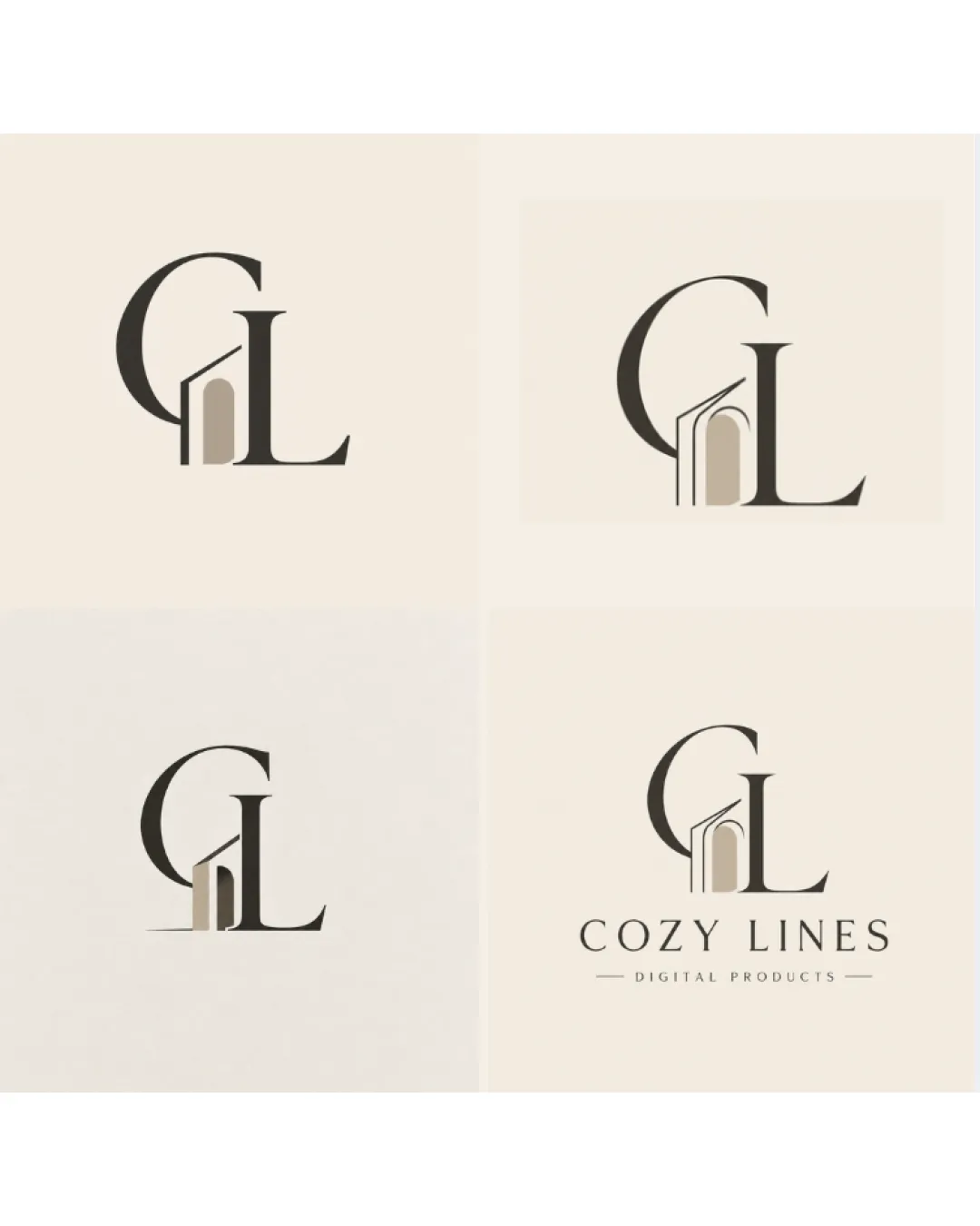 GL, COZY LINES, DIGITAL PRODUCTS logo
