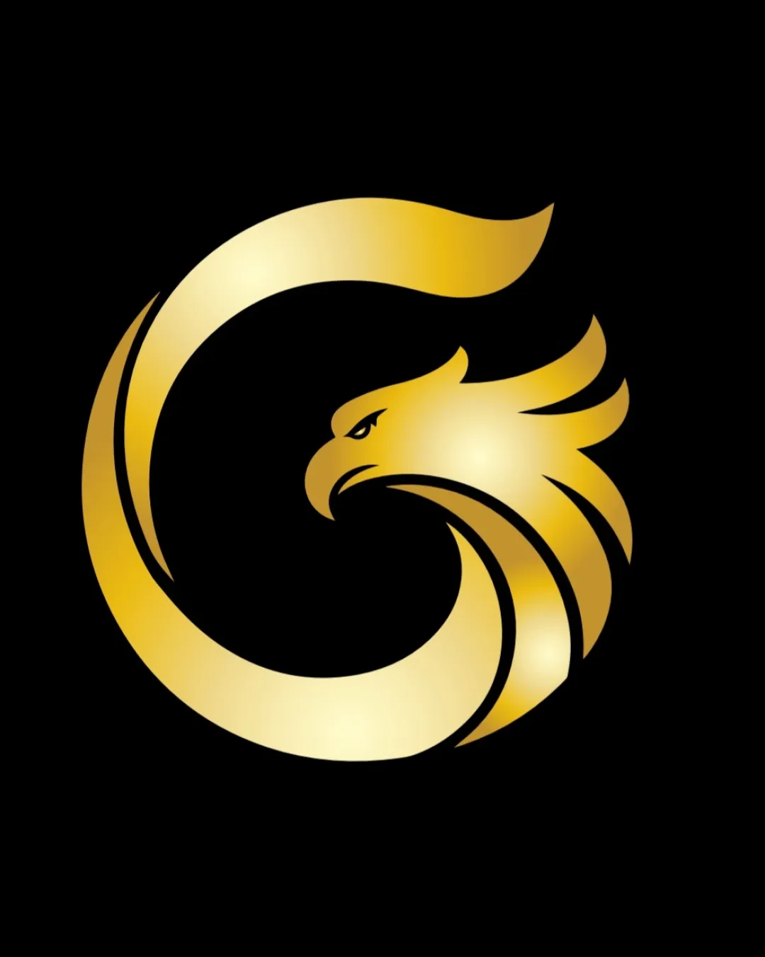 Metallic Gradient Eagle Head Logo logo