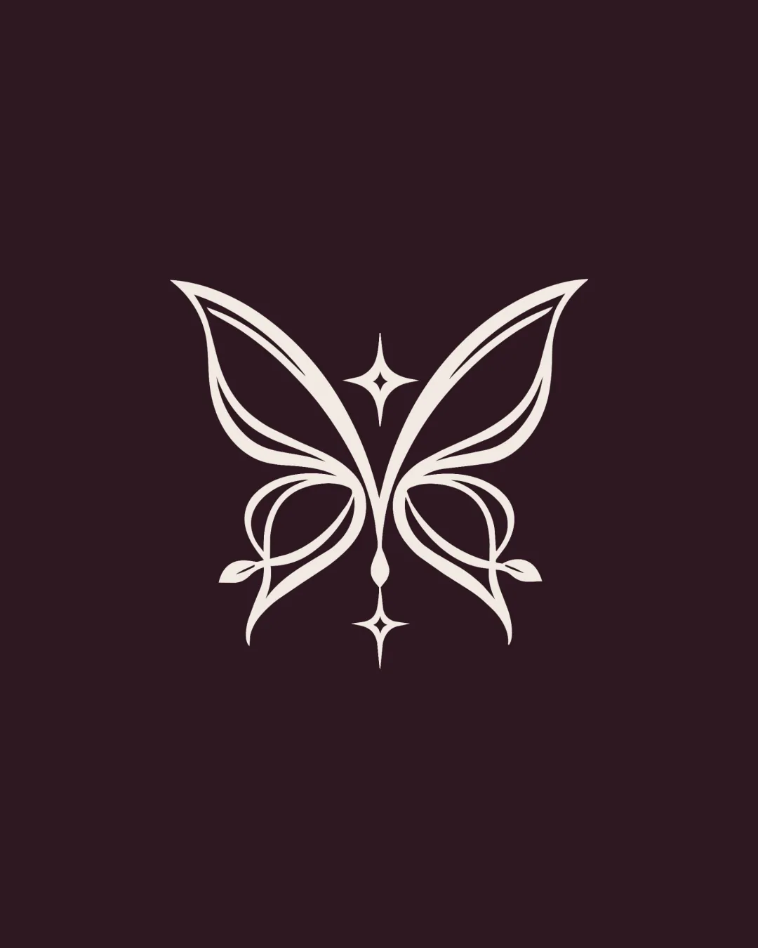 Ornamental Linework Abstract Butterfly Logo logo