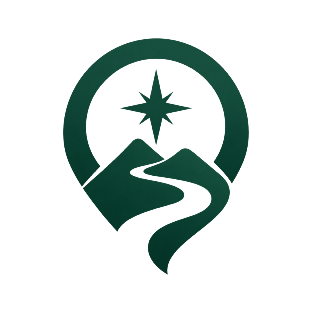 Flat Geometric Map Pin Logo logo