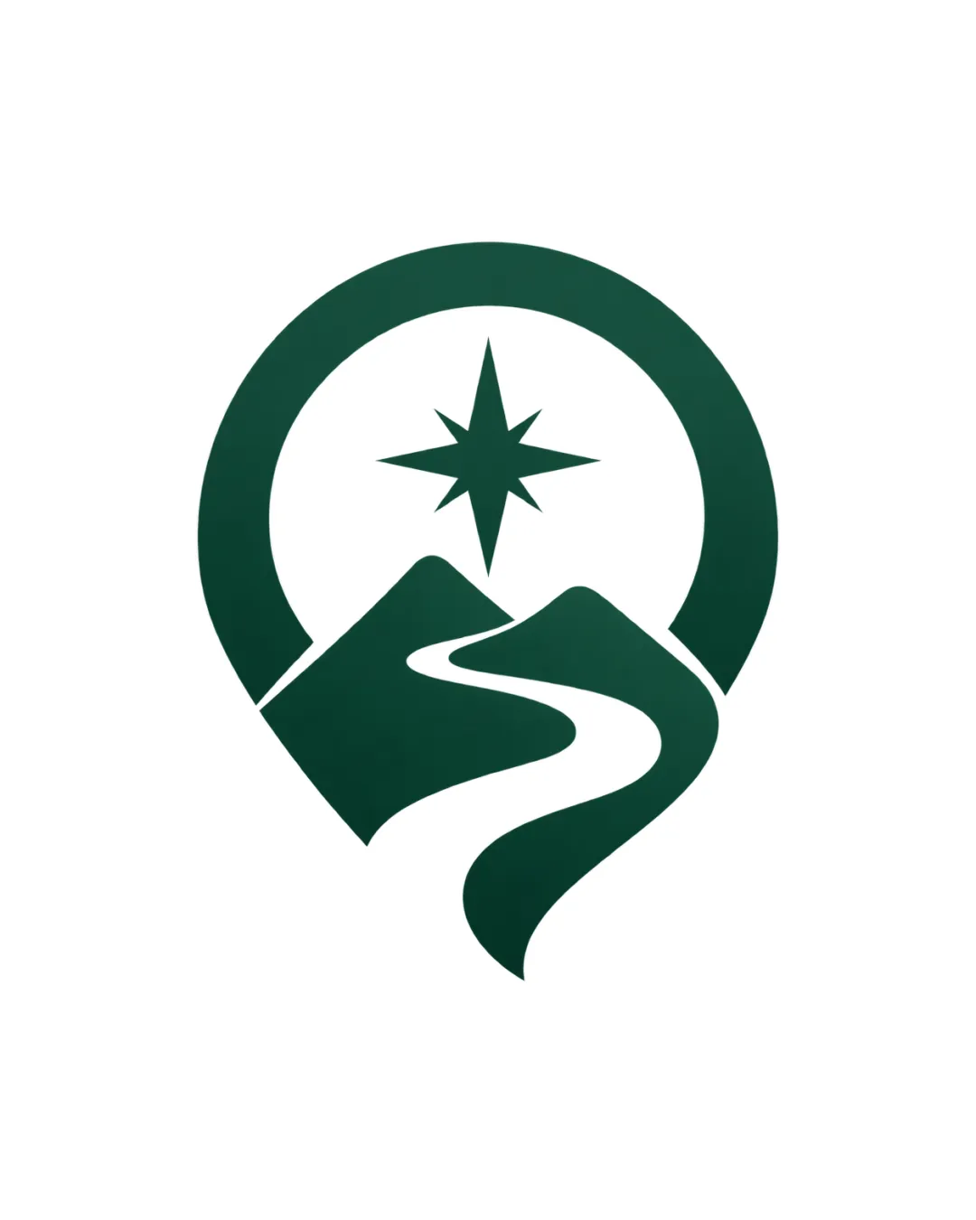 Flat Geometric Map Pin Logo logo