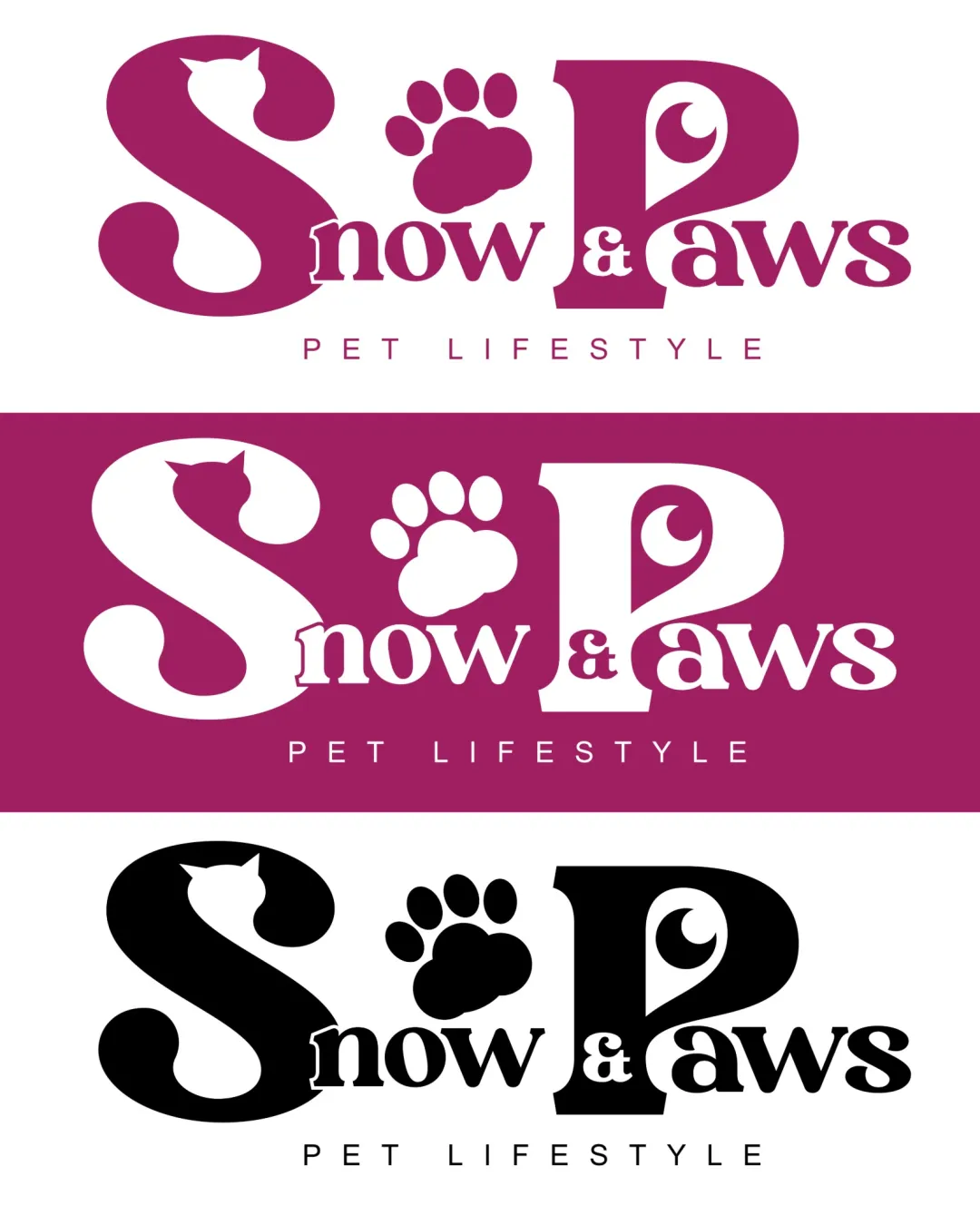 Snow Paws Pet Lifestyle Logo logo